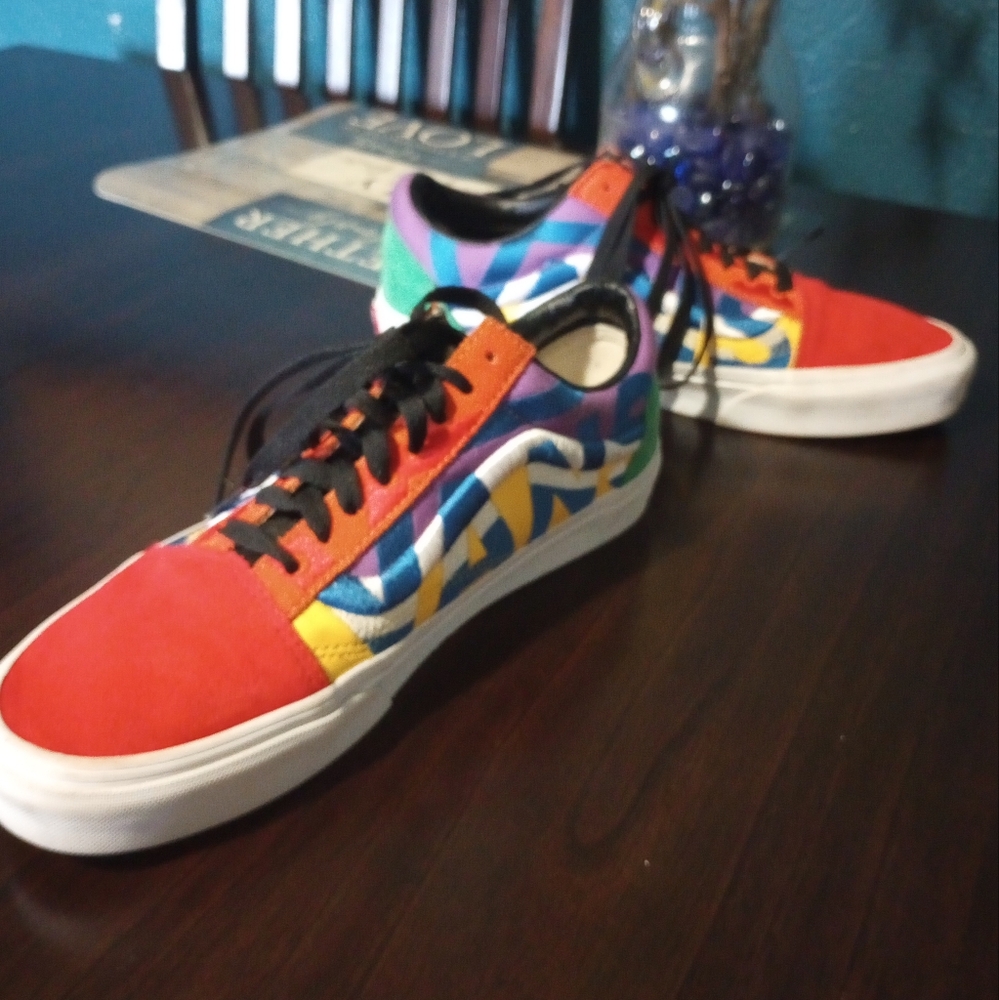 Vans Men's 9.5 Old Skool Statement Multi Block Sneakers Casual Shoes Bla… - Picture 7 of 11